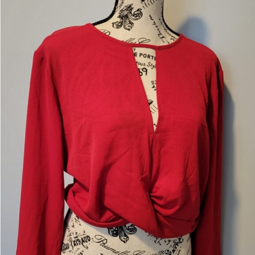 Red blouse/crop top